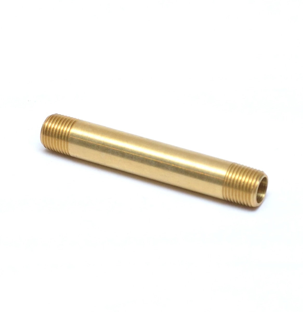 2-1/2 in Long Pipe Nipple 1/8 Male Npt Brass Fitting Fuel Oil Gas