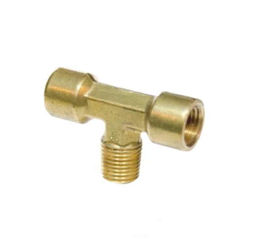 1/4 Npt Female to Male Center Branch Tee Brass Pipe Fitting Water Oil Gas Air