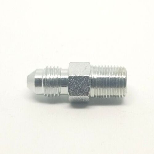 3/16 Jic 37 Flare Male x 1/8 Male Npt Straight Hydraulic Fitting Adapter Steel FasParts 2404-03-02