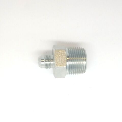 3/8 Jic 37 Flare Male x 3/4 Male Npt Straight Hydraulic Fitting Adapter Steel FasParts 2404-06-12