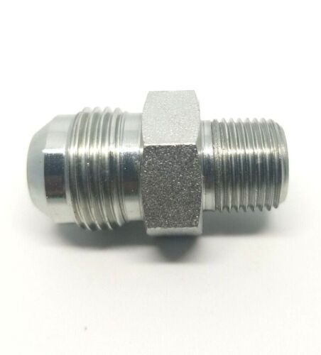 5/8 Jic 37 Flare Male x 3/8 Male Npt Straight Hydraulic Fitting Adapter Steel FasParts 2404-10-06