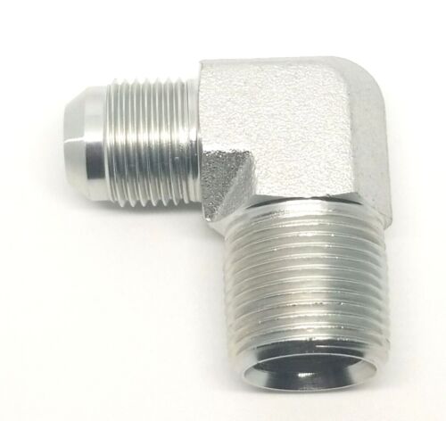 5/8 Jic 37 Male Flare x 3/4 Male Npt 90 Degree L Elbow Hydraulic Steel Fitting FasParts 2501-10-12