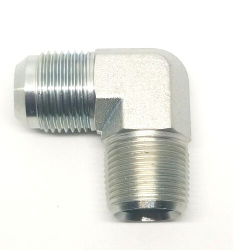 3/4 Jic 37 Male Flare x 3/4 Male Npt 90 Degree L Elbow Hydraulic Steel Fitting FasParts 2501-12-12