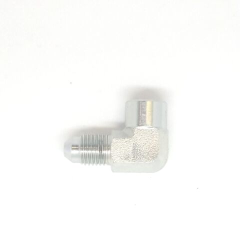 1/4 Jic 37 Flare Male x 1/8  Female Npt 90 Degree L Hydraulic Steel Fitting FasParts 2502-04-02