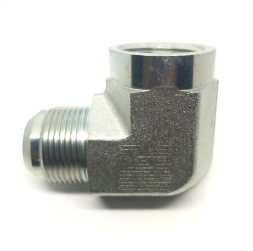 1 in Jic 37 Flare Male x 1 in  Female Npt 90 Degree L Hydraulic Steel Fitting FasParts 2502-16-16