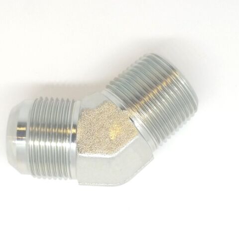 1 Jic 37 Flare Male x 1 Npt Male 45 Degree Elbow Hydraulic Steel Fitting FasParts 2503-16-16