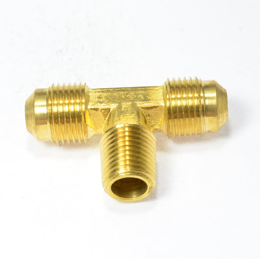3/8 Od  to 1/4 Npt Sae 45 Flare to Male Pipe Branch Tee Propane Gas Air