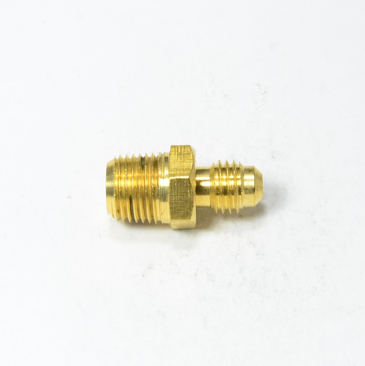 1/8 Od Male Sae 45 Flare to 1/8 Npt Male Straight Adapter Fitting for Natural Gas Propane HVAC