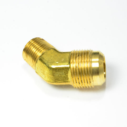 3/4 Od Male Sae 45 Flare to 1/2 Npt Male 45 Degree Elbow Adapter Fitting for Natural Gas Propane HVAC