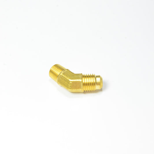1/4 Od Male Sae 45 Flare to 1/8 Npt Male 45 Degree Elbow Adapter Fitting for Natural Gas Propane HVAC