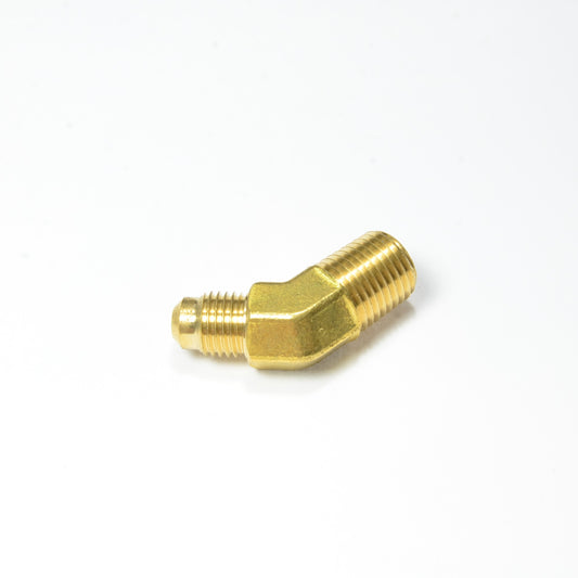 1/4 Od Male Sae 45 Flare to 1/4 Npt Male 45 Degree Elbow Adapter Fitting for Natural Gas Propane HVAC