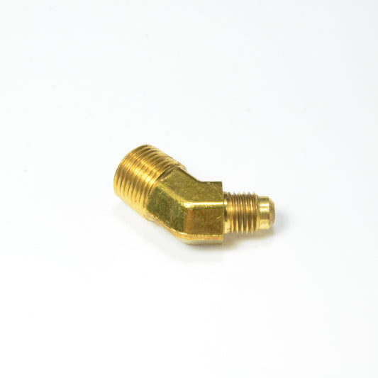 1/4 Od Male Sae 45 Flare to 3/8 Npt Male 45 Degree Elbow Adapter Fitting for Natural Gas Propane HVAC