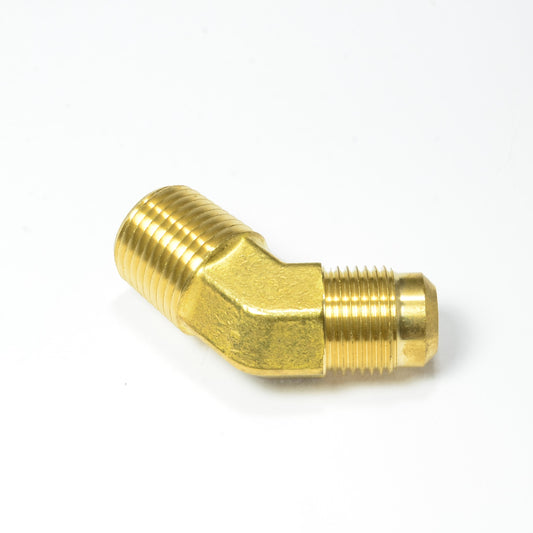 1/2 Od Male Sae 45 Flare to 1/2 Npt Male 45 Degree Elbow Adapter Fitting for Natural Gas Propane HVAC