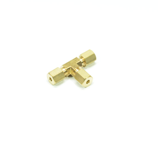 1/8 Tube Od 3 Way Tee Union Compression Fitting for Copper Tubing Water Air Oil