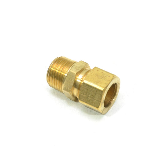 5/8 Tube OD Compression to 1/2 Npt Male Pipe Adapter Straight Fitting for Copper Tubing Water Oil Air