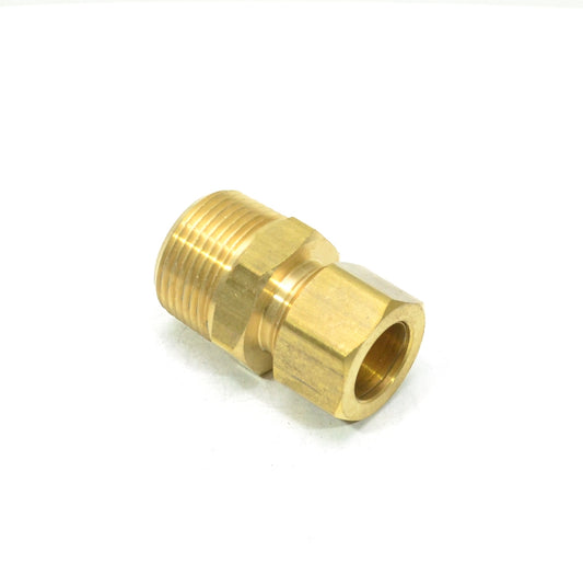 5/8 Tube OD Compression to 3/4 Npt Male Pipe Adapter Straight Fitting for Copper Tubing Water Oil Air