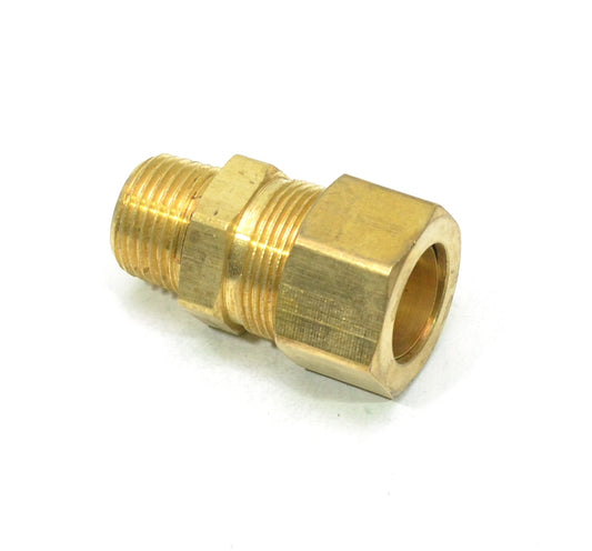 3/4 Tube OD Compression to 1/2 Npt Male Pipe Adapter Straight Fitting for Copper Tubing Water Oil Air