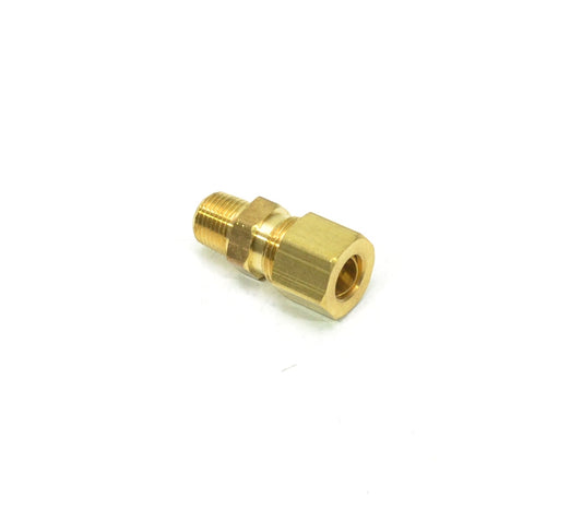 5/16 Tube OD Compression to 1/8 Npt Male Pipe Adapter Straight Fitting for Copper Tubing Water Oil Air