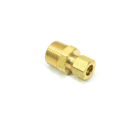 3/8 Tube OD Compression to 1/2 Npt Male Pipe Adapter Straight Fitting for Copper Tubing Water Oil Air