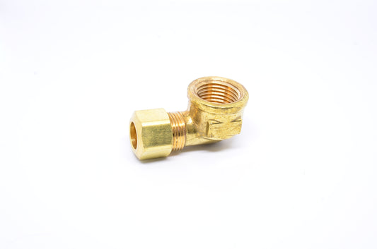 3/8 Tube OD Compression to 3/8 Npt Female Pipe Adapter Elbow Fitting for Copper Tubing Water Oil Air