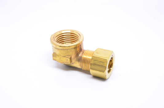1/2 Tube OD Compression to 1/2 Npt Female Pipe Adapter Elbow Fitting for Copper Tubing Water Oil Air