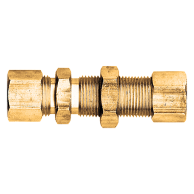 1/4 Tube Od Bulkhead Straight Union Coupling Compression Fitting for Copper Tubing Water Air Oil