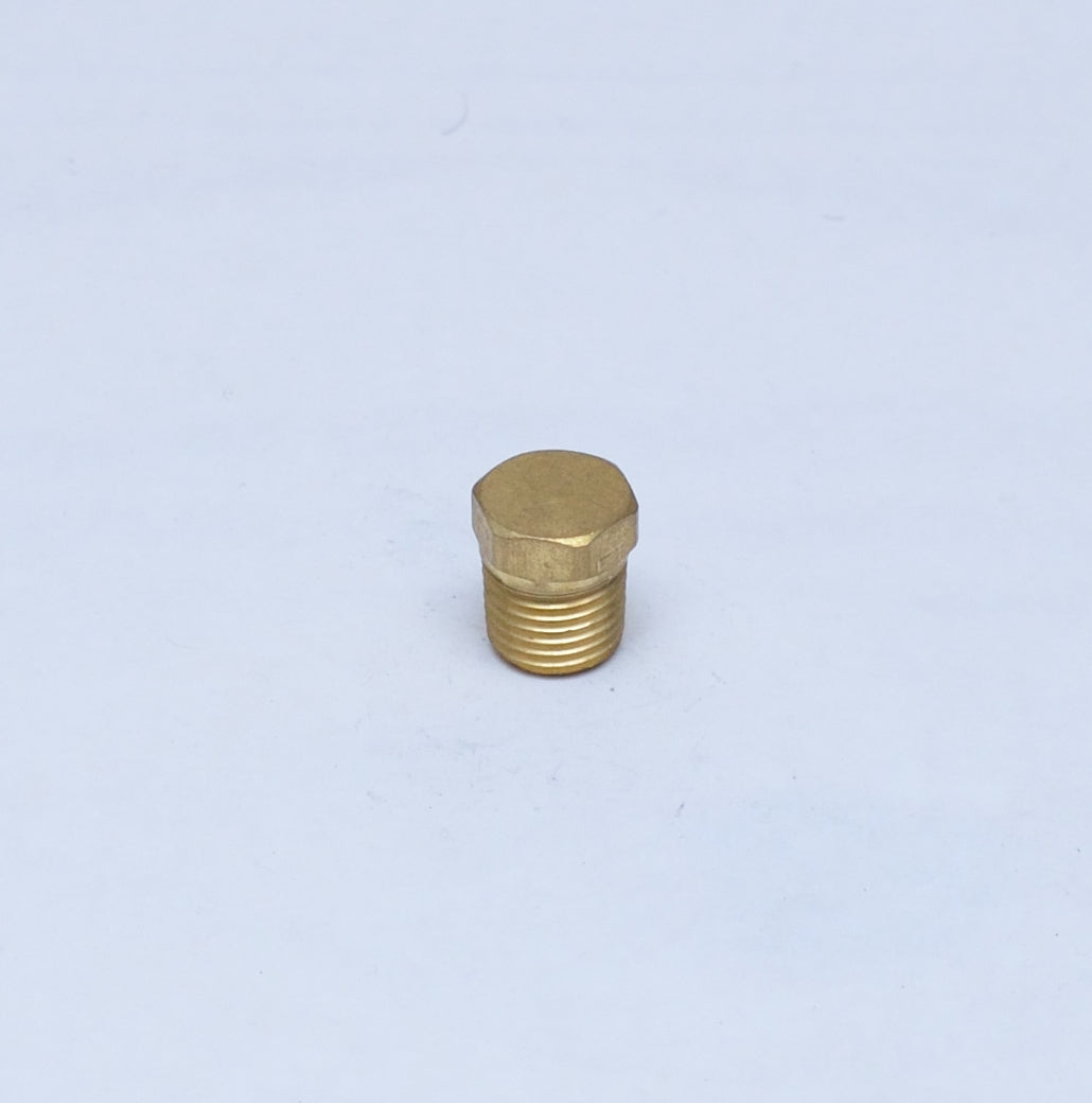 FasParts Brass Hex Head Pipe Plug 1/4" NPT Male -  SOLID