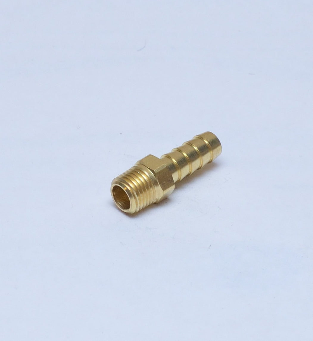 Straight 3/8 Hose ID to 1/4 Male Npt Brass Barbed Fitting Water Oil Gas Air Fuel