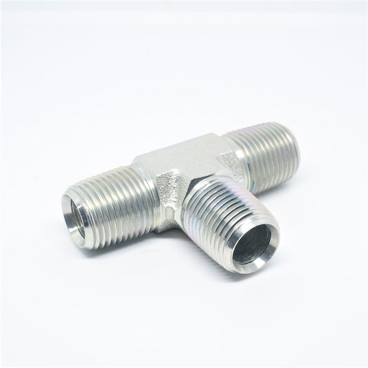 Steel 1/2" Male Npt Mpt Tee T Pipe Fitting Vacuum Fuel Air Water Oil Gas
