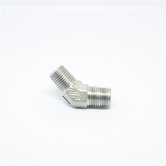 Steel 45 Degree Elbow 1/4 Male Npt Fitting Fuel Air Oil Fluid Vacuum WOG
