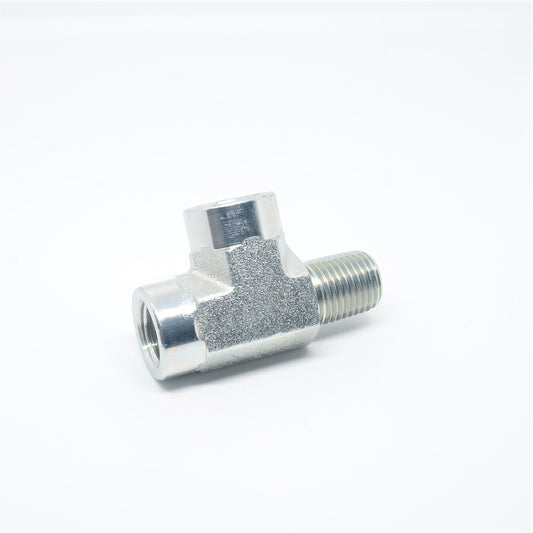 Steel Street Tee Fitting 1/4" NPT Male Female Fuel Air Oil Splitter FasParts