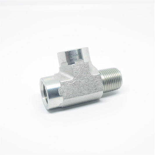 Steel Street Tee Fitting 3/8" NPT Male Female Fuel Air Oil Splitter FasParts