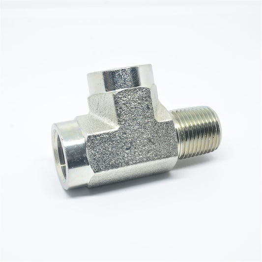 Steel Street Tee Fitting 1/2 Npt Male Female Fuel Air Oil Splitter