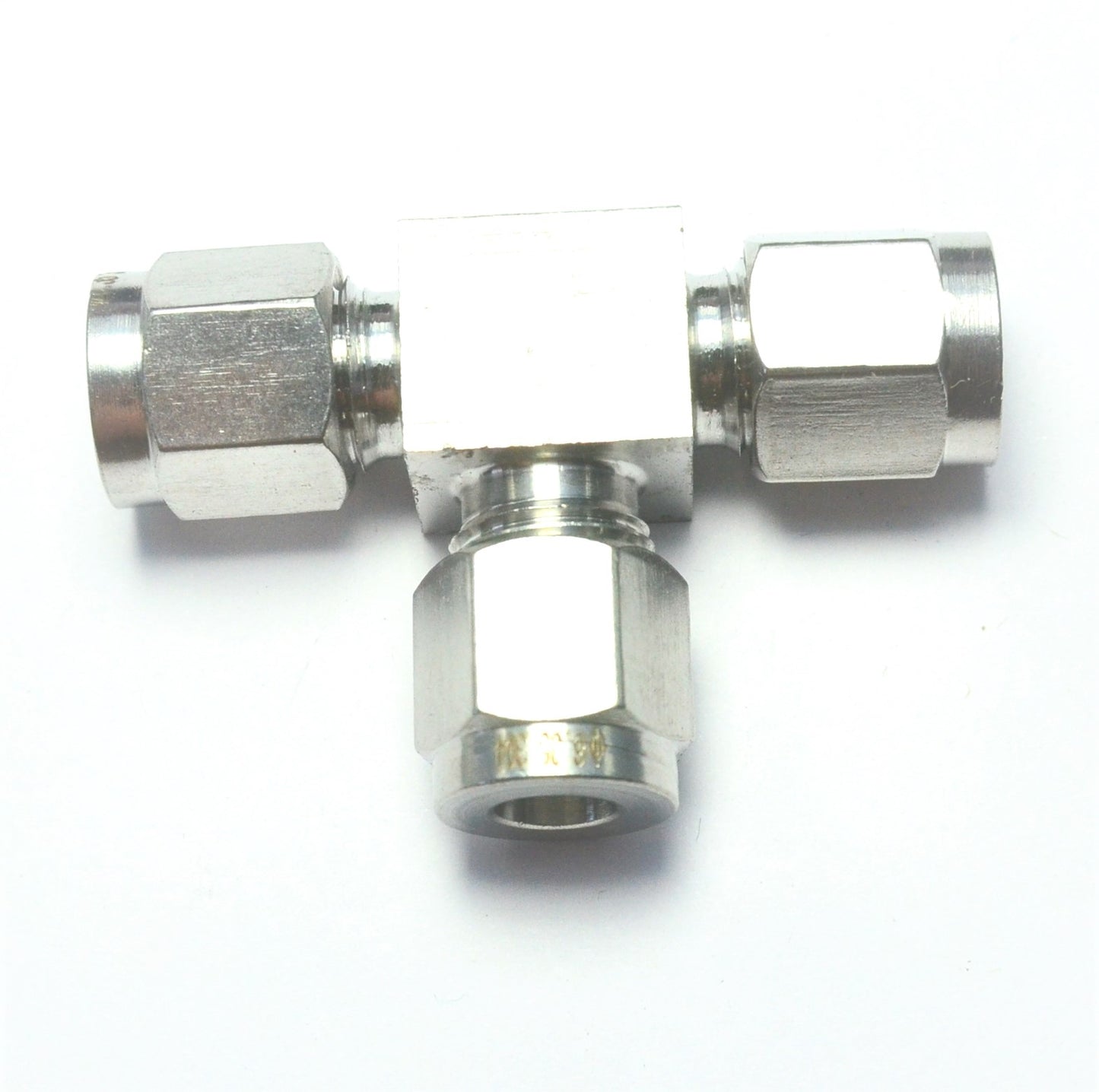 1/4" OD Tube Steel Stainless Twin Ferrule Tee Union Fitting Air Gas Water