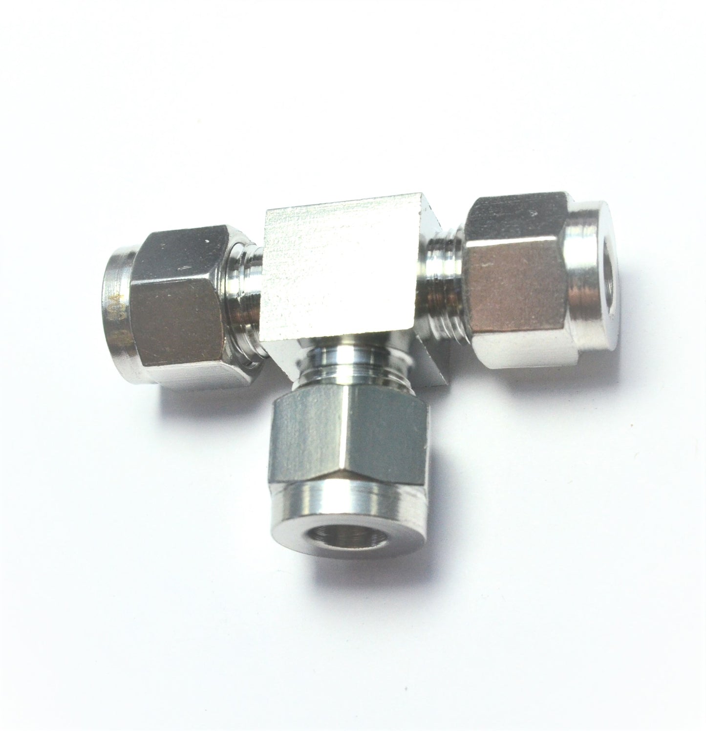 5/16" OD Tube Steel Stainless Twin Ferrule Tee Union Fitting Air Gas Water