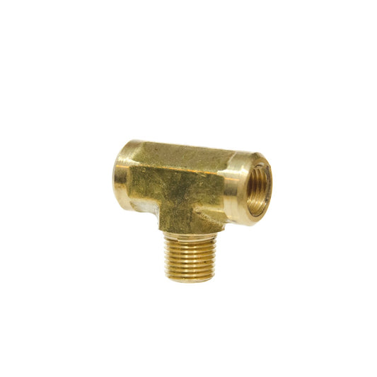 1/8 Npt Female to Male Center Branch Tee Brass Pipe Fitting Water Oil Gas Air