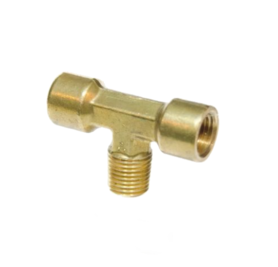 1/4 Npt Female to Male Center Branch Tee Brass Pipe Fitting Water Oil Gas Air