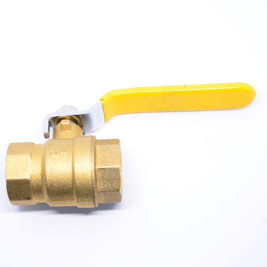 FasParts Full Port 3/4" Female NPT Brass Ball Lever Shut Off Valve Water/Air/Pneumatic/Fluid 600WOG Water Oil Gas