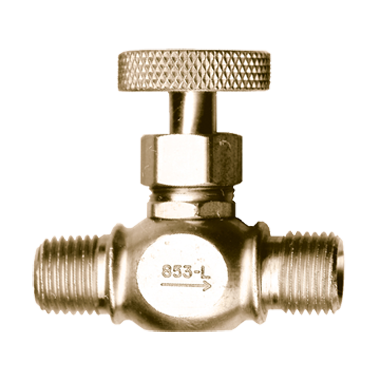 FASPARTS Brass Precision Needle Valve 1/4" NPT Male to Welding Standard 9/16-18 LH